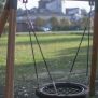 Single Swing (BNS 90cm) με μεταλλική και ξύλινη κατασκευή για παιδική χαρά.