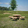 Miniaturka Round table & benches (7)