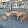 Miniaturka School Table and Bench (7)