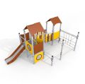 Tower playhouse with a slide